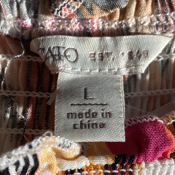 Cato NWT Aztec Colorful Smocked Sleeveless Top: 3028 - Picture 8 of 10